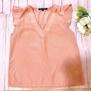 $5 LABOR DAY SALE ❤️ Sweet Rain Pink V-Neck Blouse